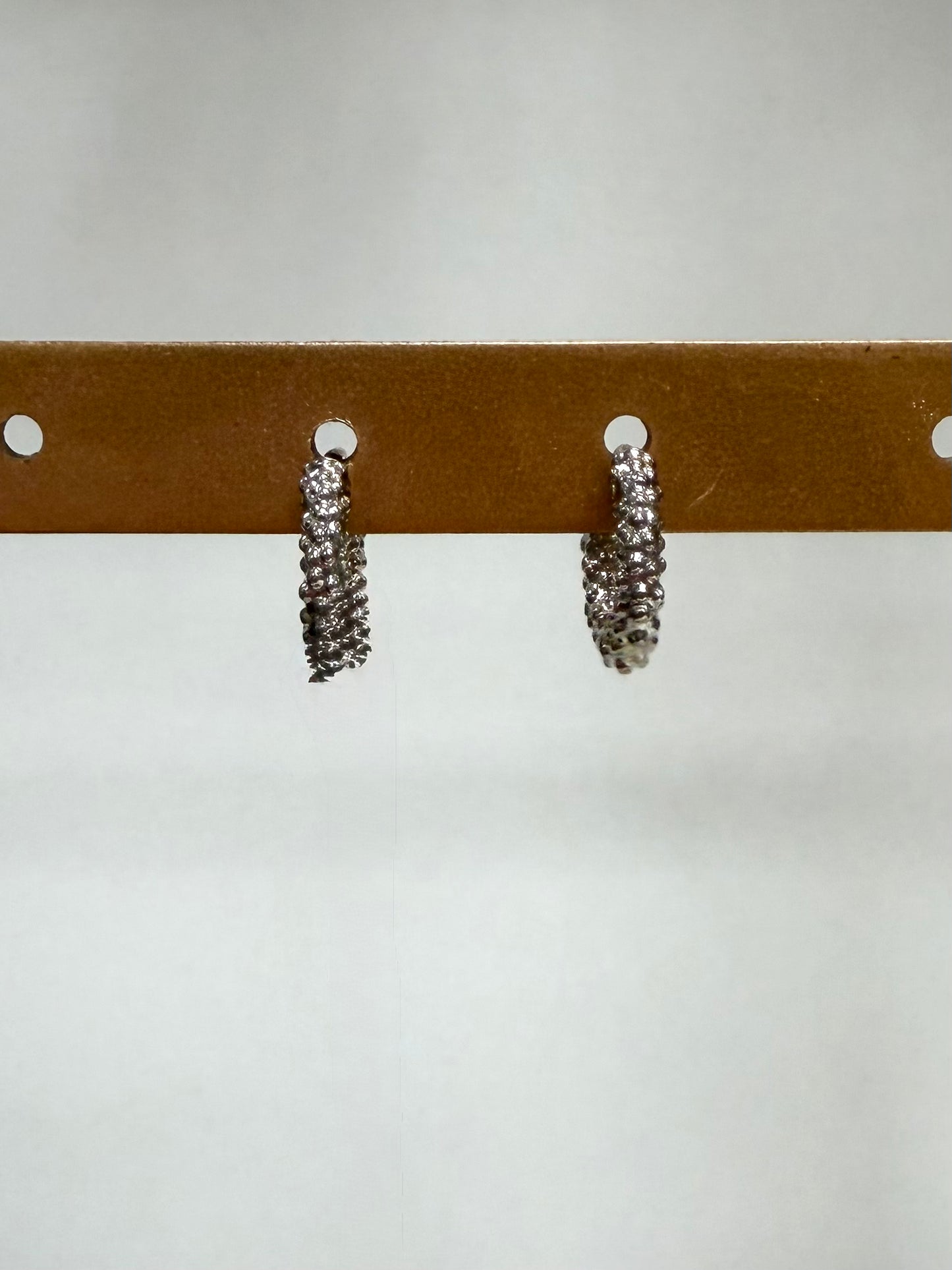 Silver Stardust Hoop Earrings