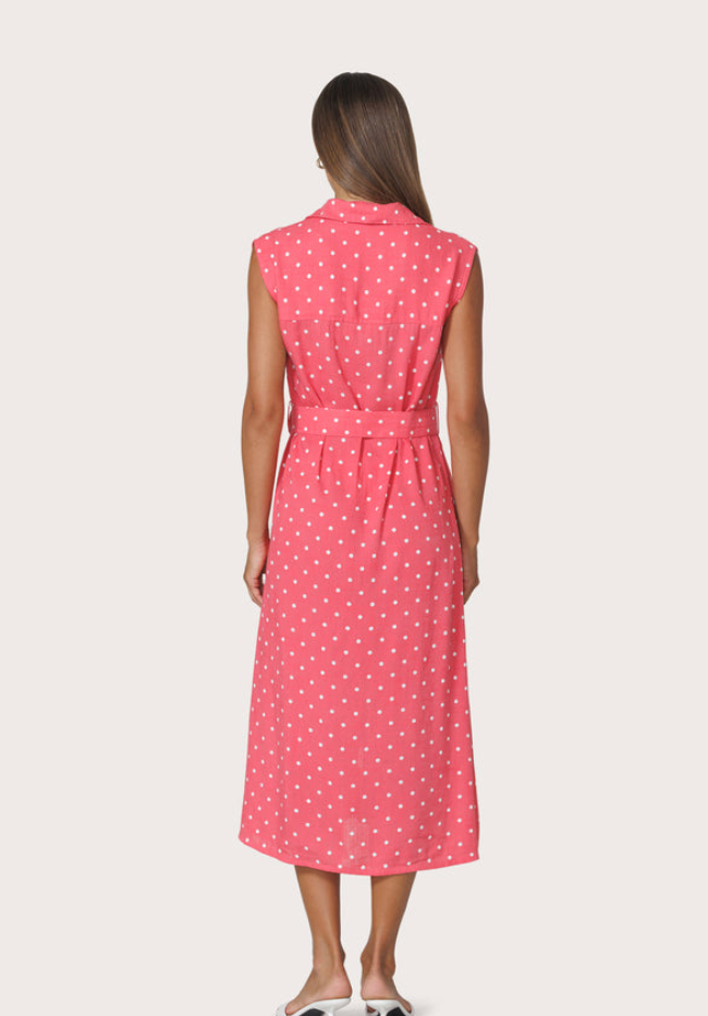 Chloe Belted Linen Shirt Dress