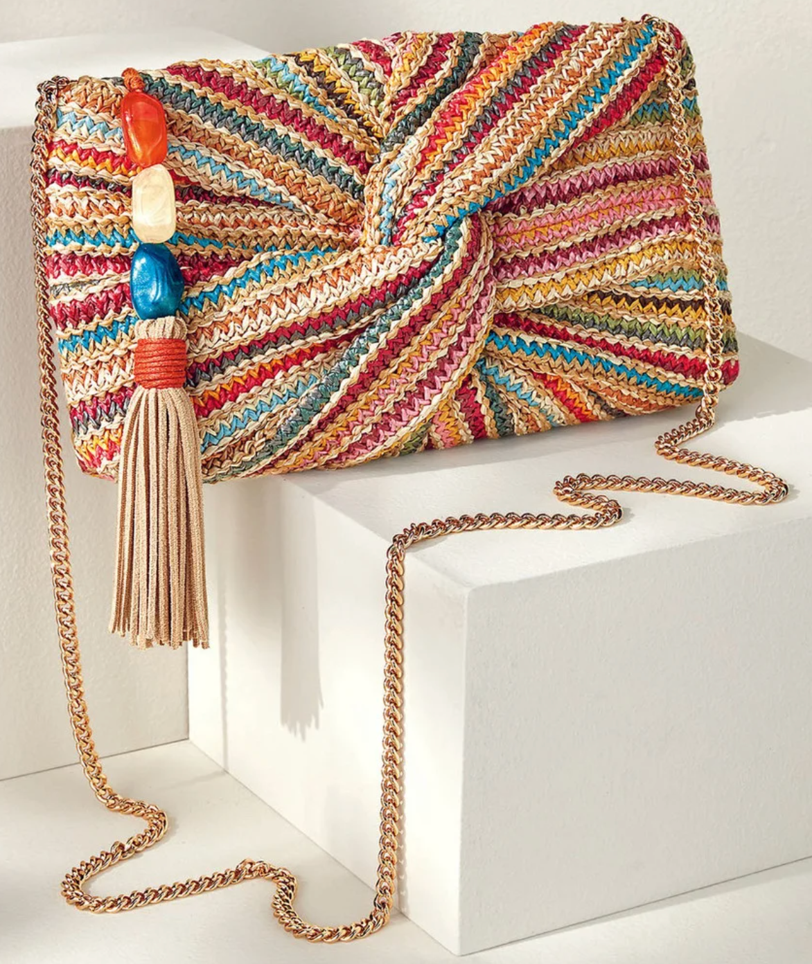 Elowen Raffia Clutch