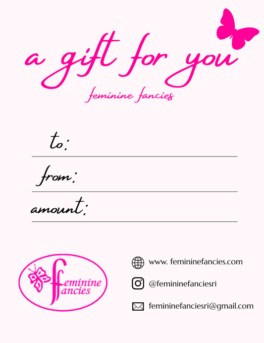 Feminine Fancies Gift card
