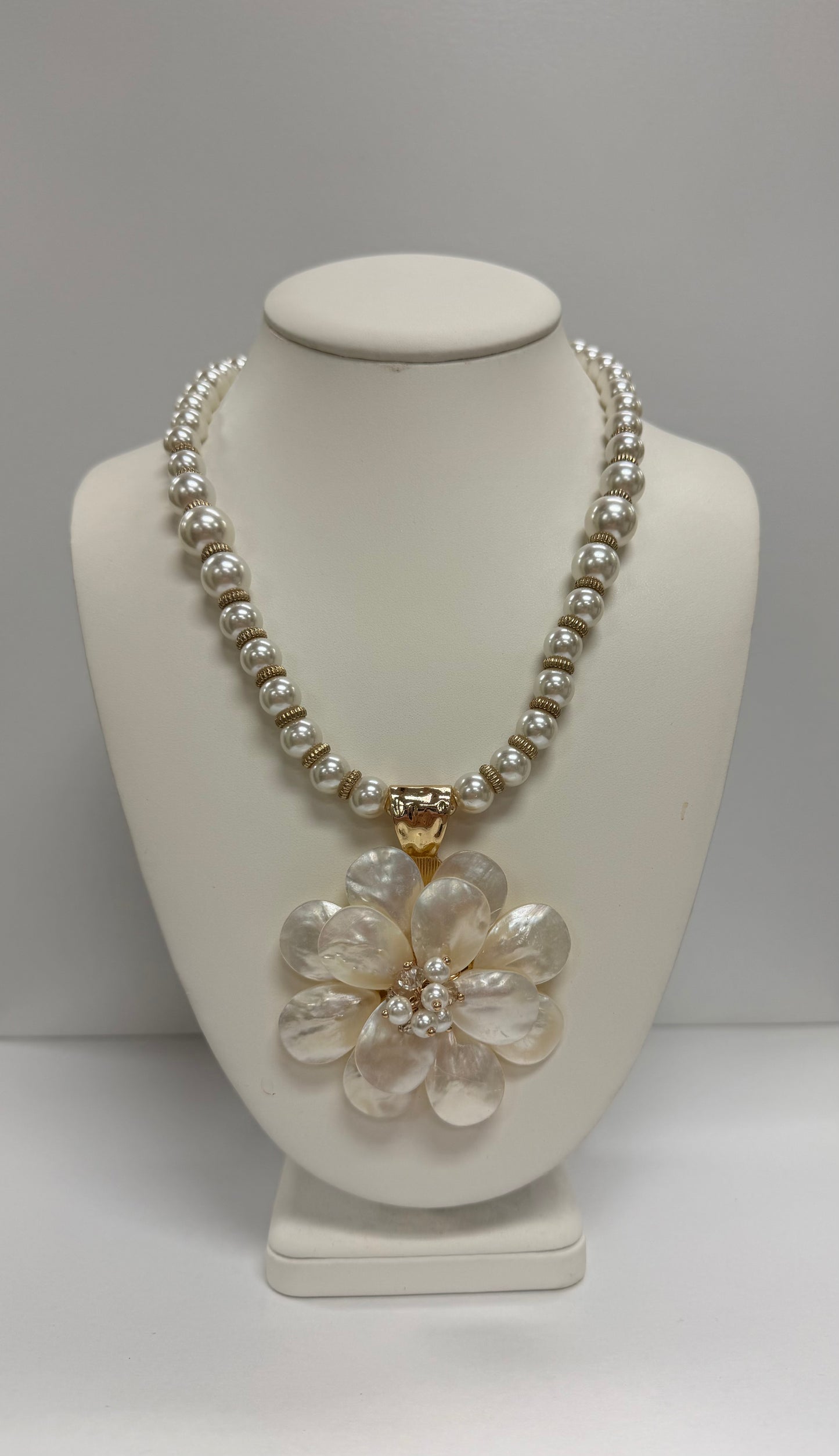 Pearl Blossom Statement Necklace