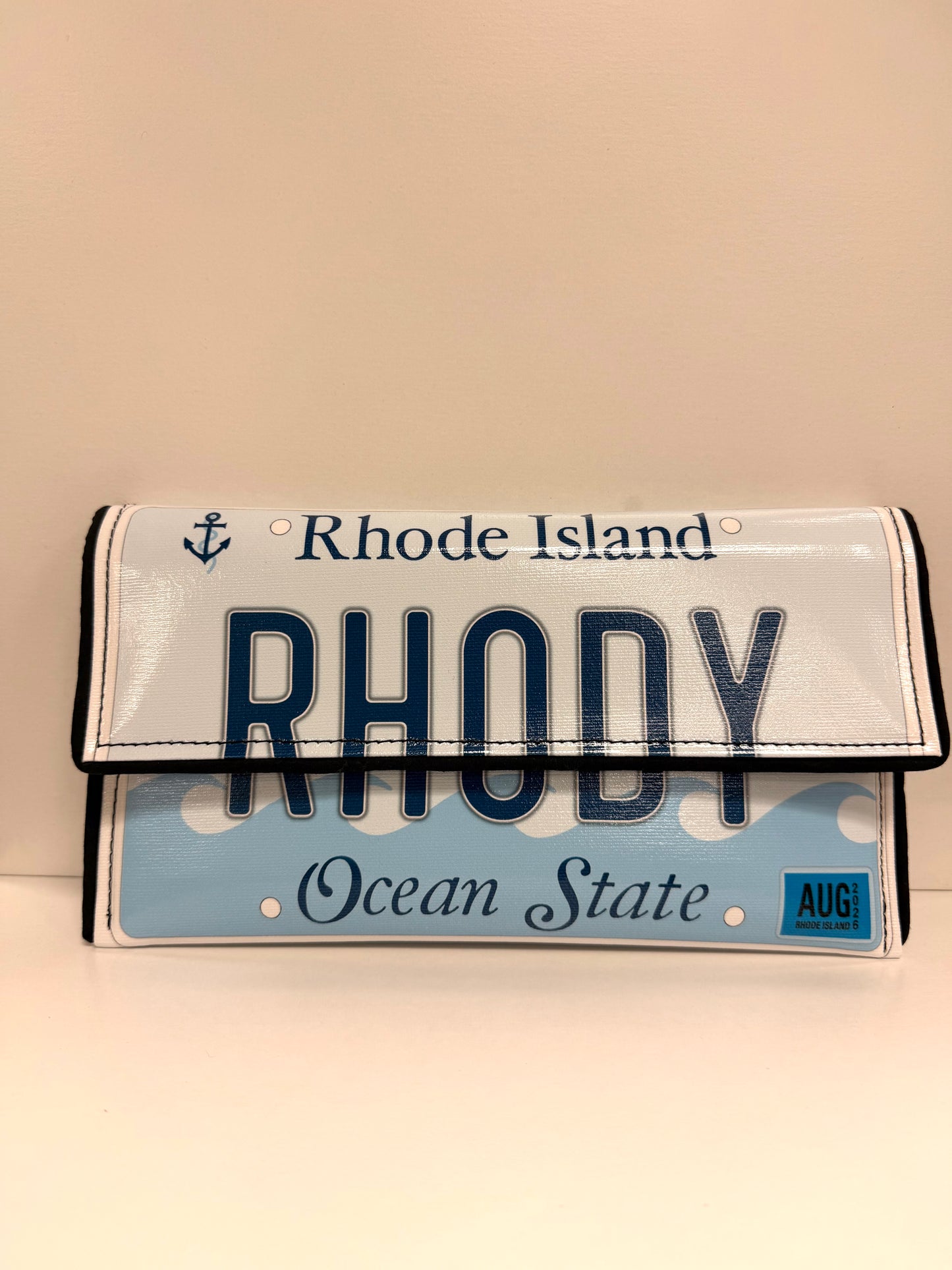 Kent Stetson RHODY License Plate Clutch