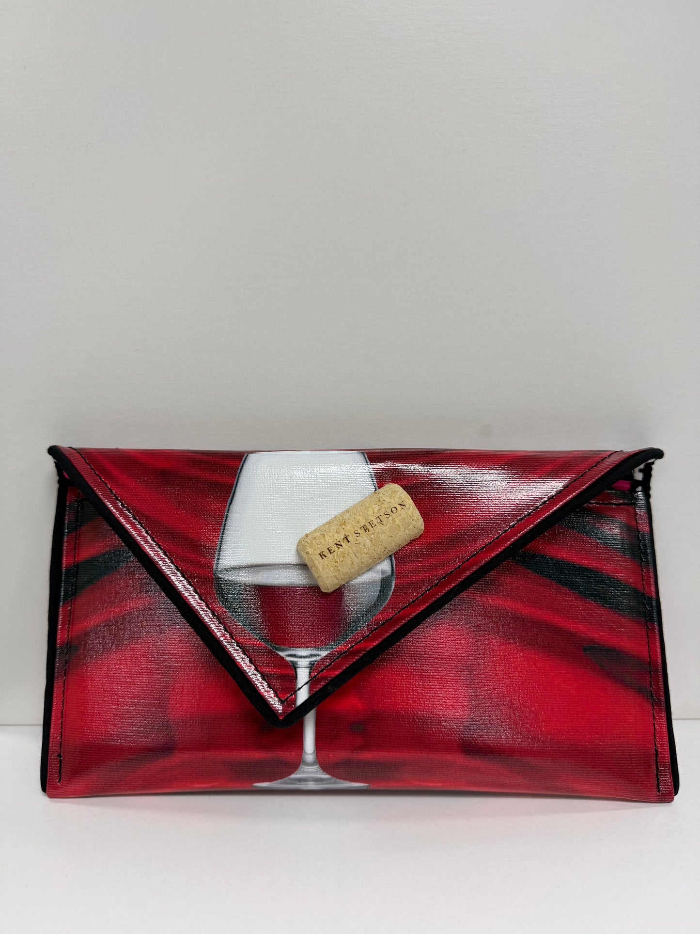 Kent Stetson Red Wine Cork Clutch