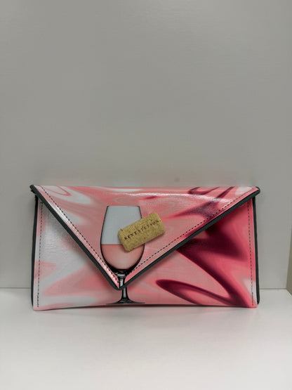 Kent Stetson Rosé Blush Wine Clutch