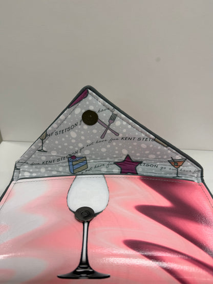 Kent Stetson Rosé Blush Wine Clutch