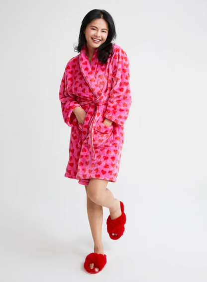 Hearts Robe - Pink