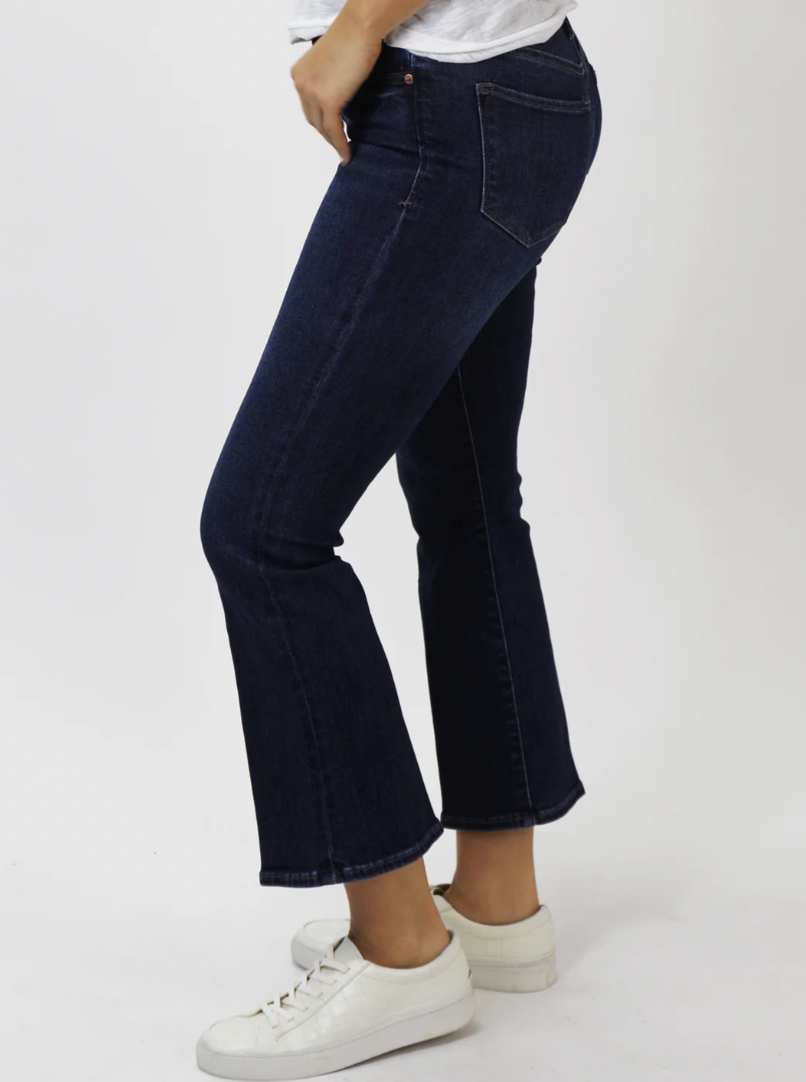 Jeanne Super High Rise Cropped Flare Jeans