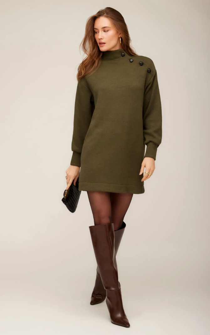 Brenna Mock Neck Dress