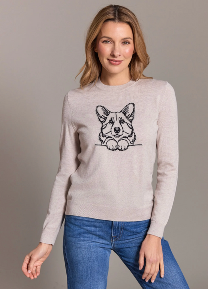 Cotton Cashmere Corgi Pullover