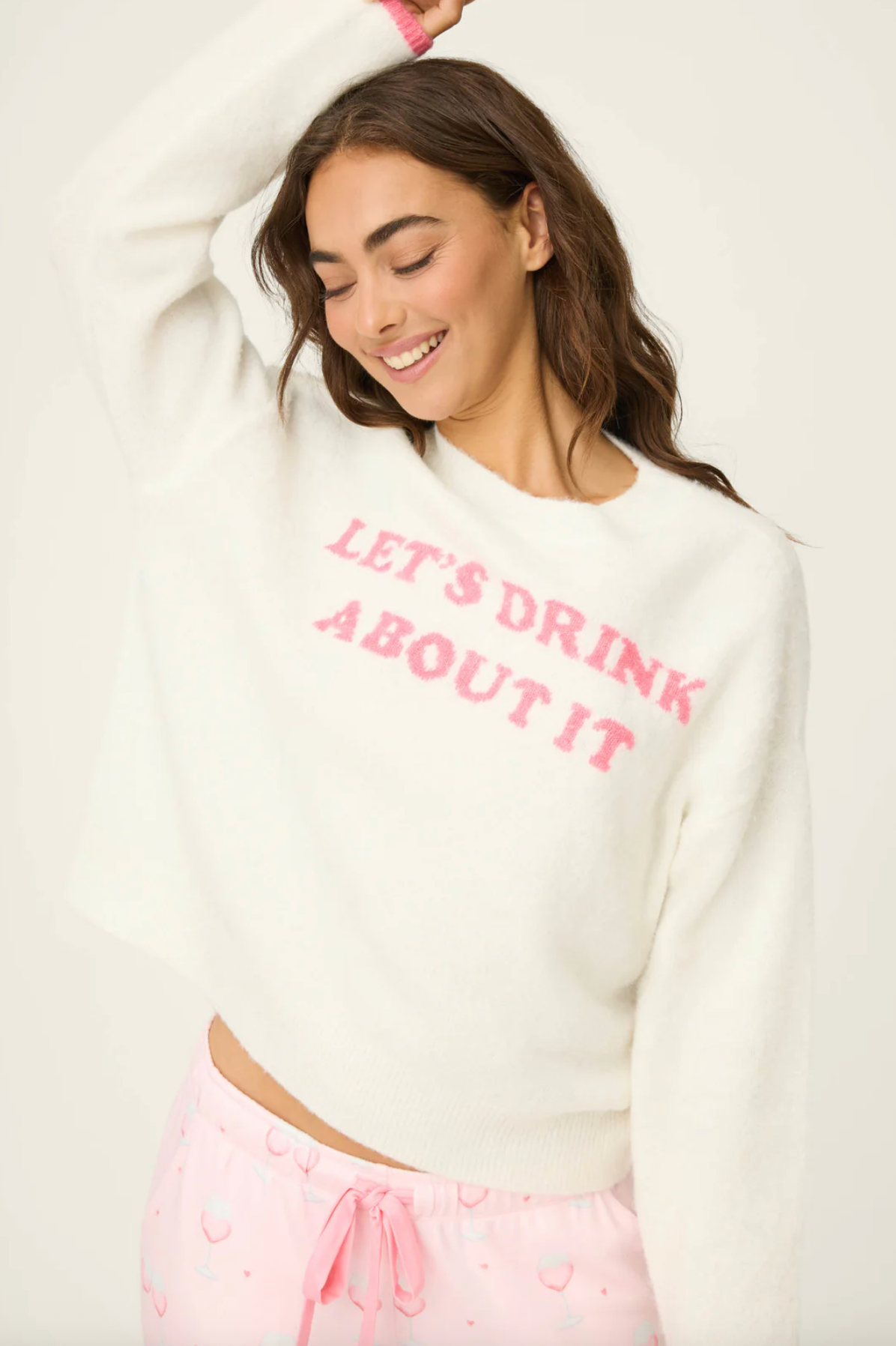 Happy Hour "Lets Drink About it" Snuggle Sweater