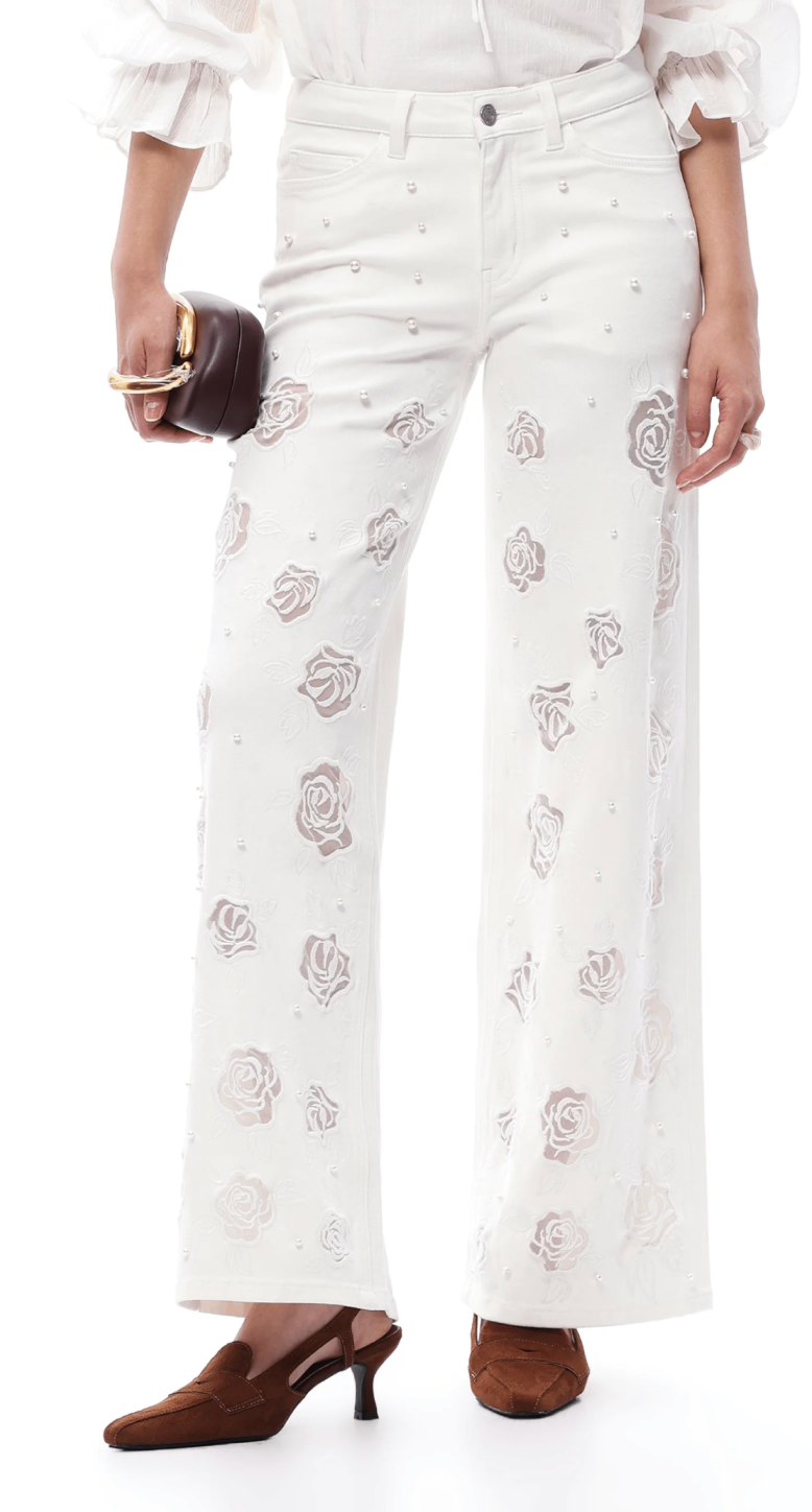 Mid Rise Wide Leg Jeans