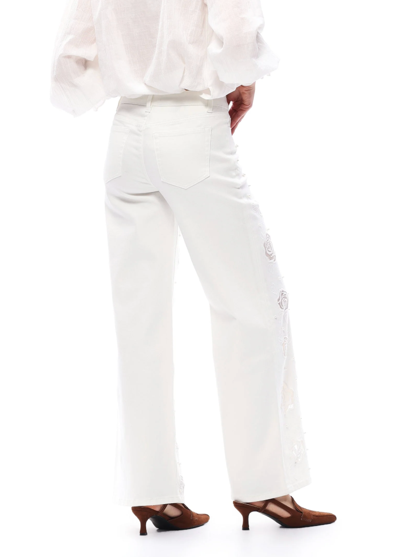 Mid Rise Wide Leg Jeans