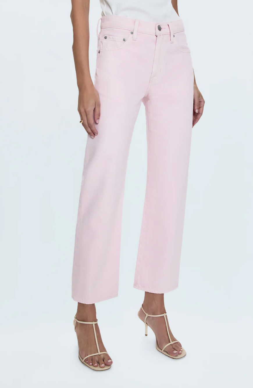 Lexi Mid Rise Bowed Straight Jean