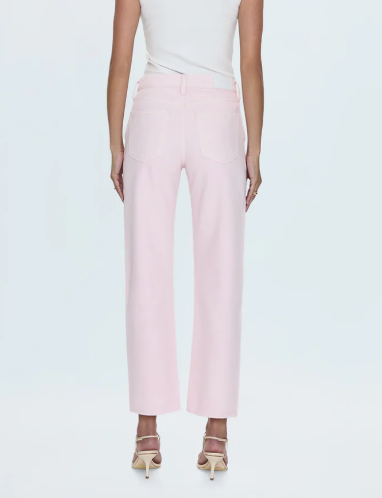 Lexi Mid Rise Bowed Straight Jean