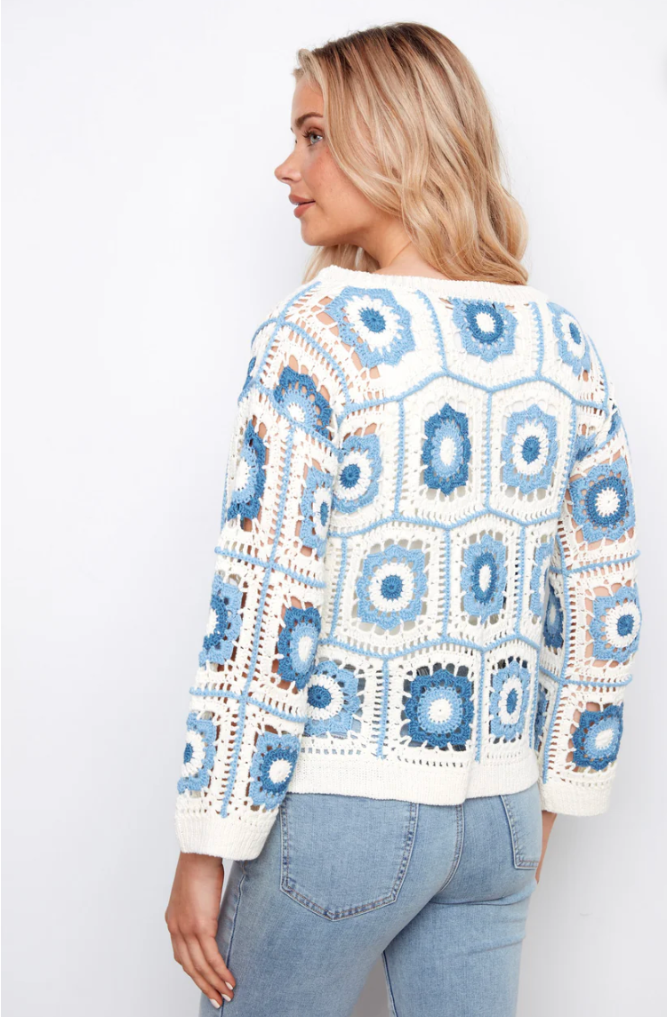 Floral Crochet Sweater