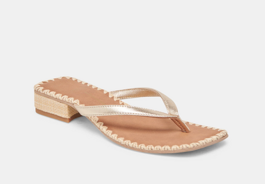 Barty Sandals Gold Metallic Leather
