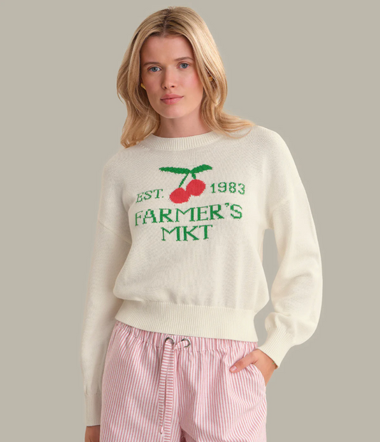 Clover: Market Graphic Cotton Sweater