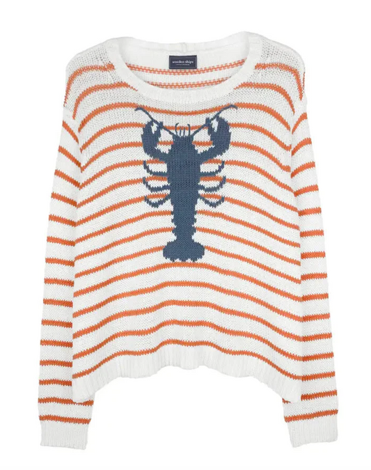 Lobster Striped Crew Sweater