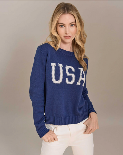 Skip to the end of the images gallery Skip to the beginning of the images gallery Cotton Cashmere USA Reverse Jersey Crew
