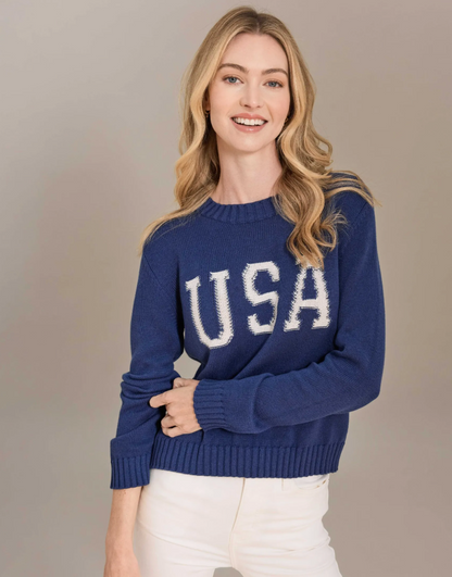 Skip to the end of the images gallery Skip to the beginning of the images gallery Cotton Cashmere USA Reverse Jersey Crew