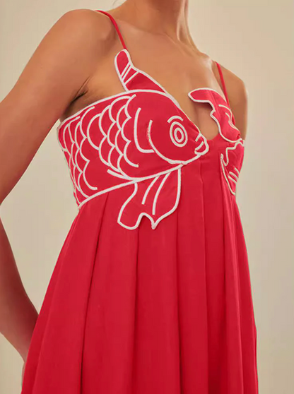 Coral Reef Escape Maxi Dress
