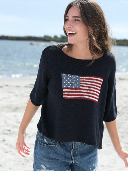 FLAG HALF SLEEVE TOP COTTON