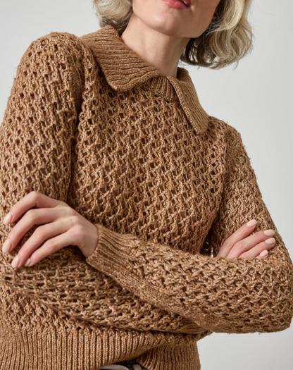 Textured Polo Sweater