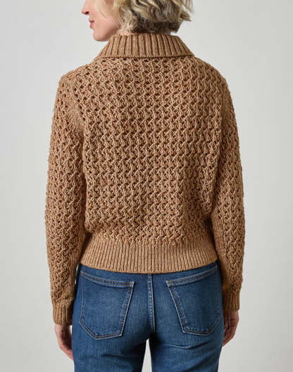 Textured Polo Sweater