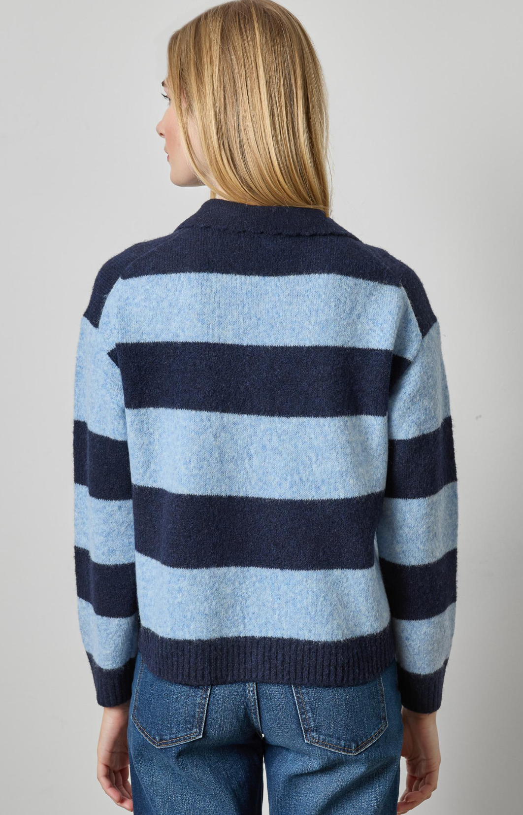 Striped Polo Sweater