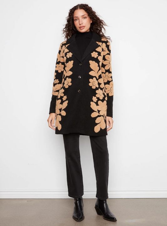 Floral Sherpa Coat