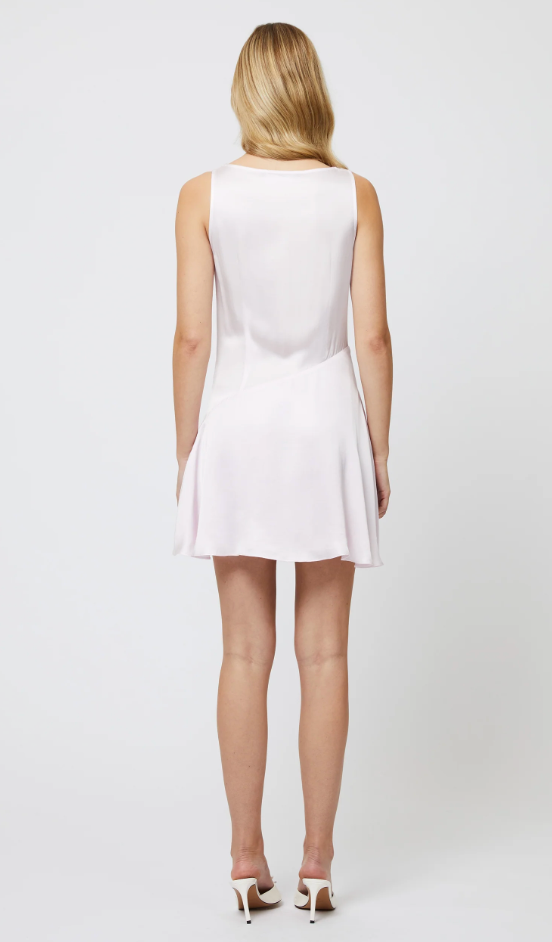 Oona Satin Asymmetrical Mini Dress