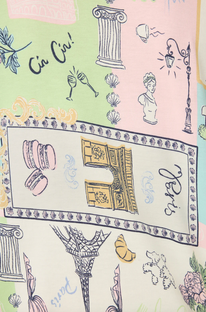 Whimsy Postcards From Paris PJ Set